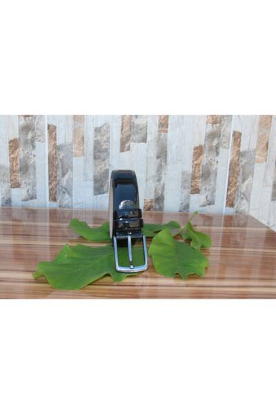 ZEKTON Μαύρη ανδρική ζώνη από λουστρίνι από συνθετικό δέρμα - πλάτους 3,5 εκ....