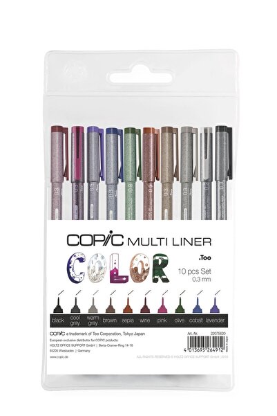 Copic Multiliner Classic Color Set of 10