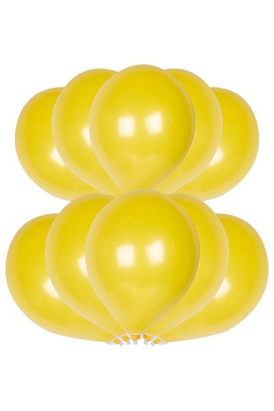 Kına Atölyesi Metallic Shiny Balloon 10 Pieces Yellow