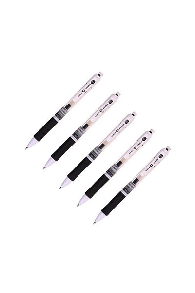 Dong-A Q-knock 0.5 Gel Roller Pen Black 5 Pieces