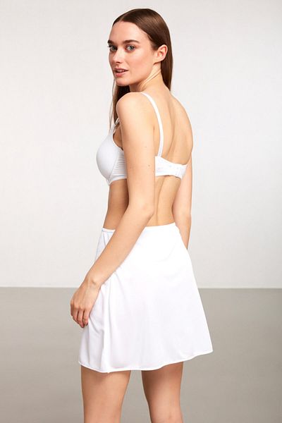 Kom Women's White Basic Mini Skirt