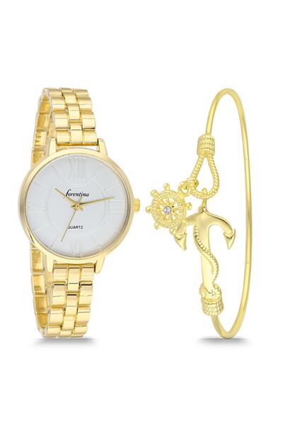 Forentina Kadın Metal Kol Saati Bileklik Kombin Set - Ps182200tr