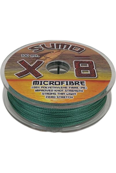 SUMO Effe X8 Ip Fish Tape 100m بولي إيثيلين ستوكات Ip Fish Tape أخضر