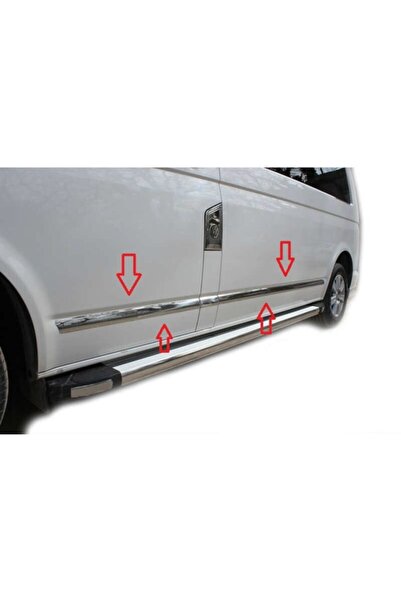 AKTİF KROM Transporter T6 Yan Kapı Çitası 7 Parça Krom 2015 2016 2017 2018 20...