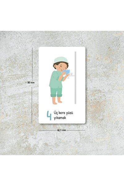 MuslimWalk Abdesti Öğreniyorum Erkek Çocuk Sticker Seti - Plastik Eğitici Eti...