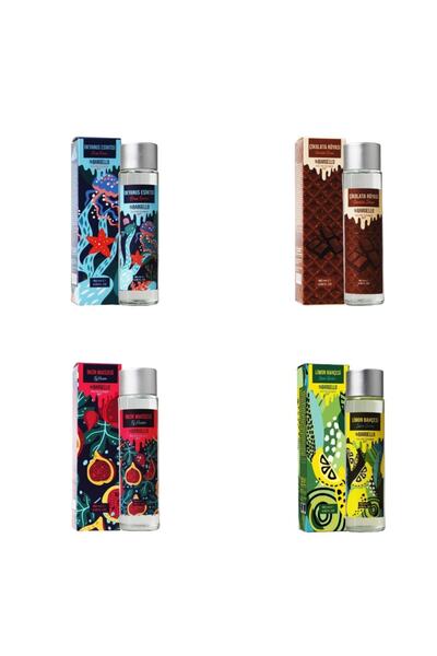 Bargello Çikolata + Incir + Okyanus + Limon Kolonyası 180ml 4 Adet