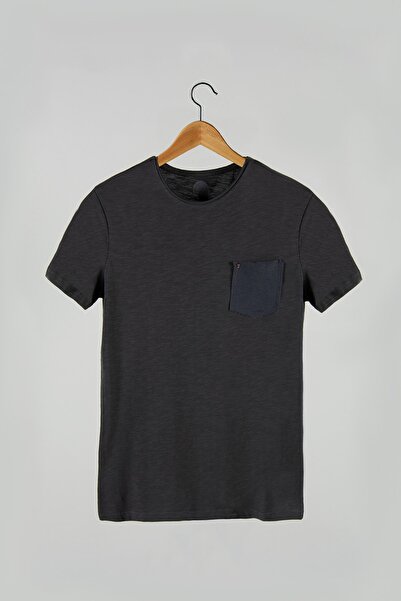 VEAVEN Erkek Basic Slim Fit Yuvarlak Yaka Kısa Kollu T-shirt Vavn20y-3400633 ...