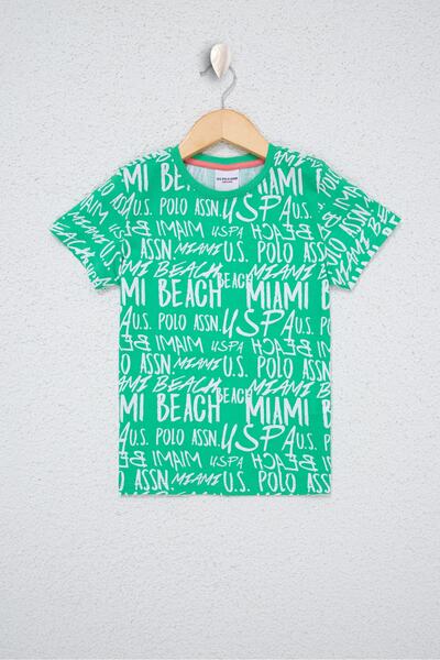 U.S. Polo Assn. Tricou verde pentru băiat
