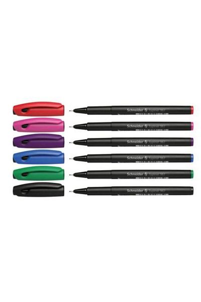 SCHNEIDER Topliner 967 Fiber Tip Pen 0.4 Mm 6 Colors PVC Package