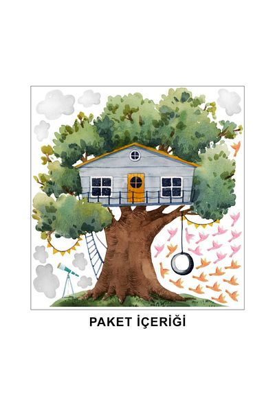 Tilki Dünyası Autocolant de perete pentru camera copiilor Tree House
