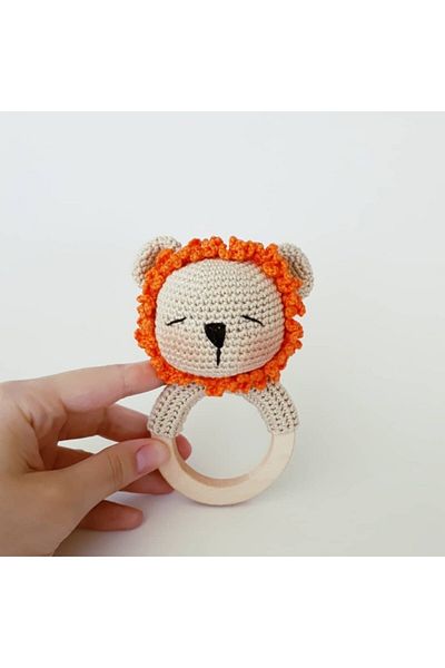 CARMELİNA Amigurumi Organic Knitted Teether Rattle