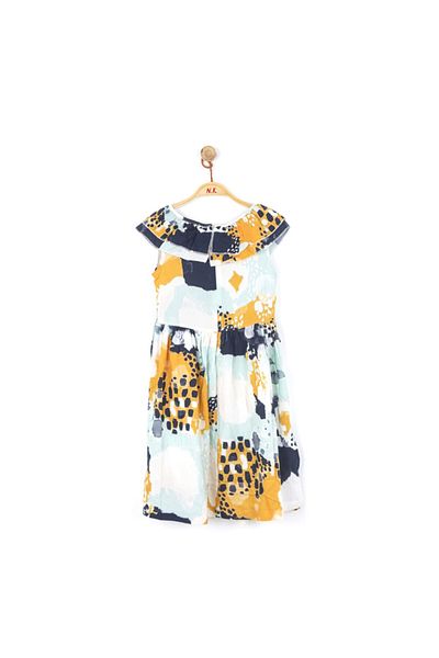 nk kids Girl's Yellow Batik Gilet