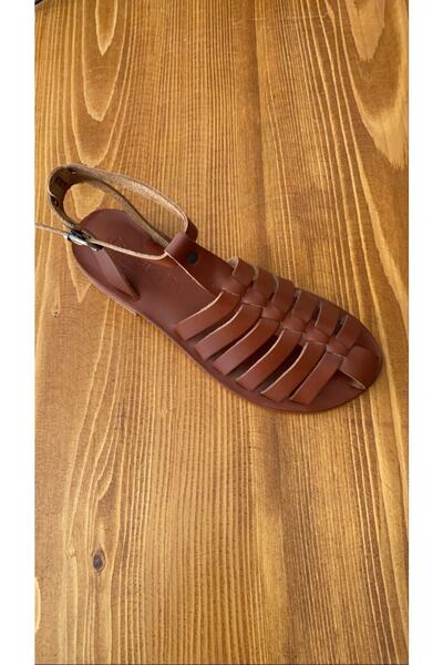 DaphneSandals Sandale de damă din piele naturală, cafeniu, lucrate manual - Sandale Bodrum 2032