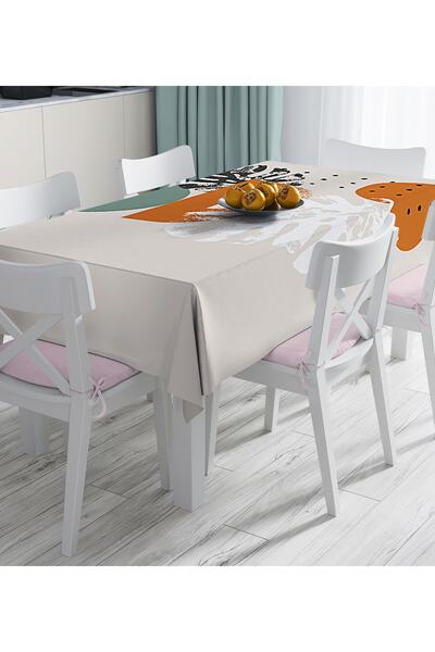 Realhomes مفرش طاولة مطبوع رقمي بنمط أوراق الباستيل