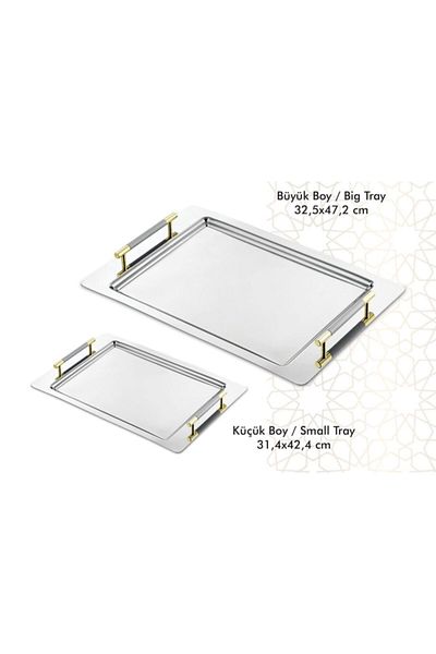 ÖzSa Home Tiamo Ela Gold Double Tray