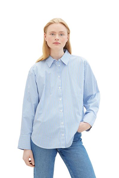 Tom Tailor Denim Blau-weiß gestreiftes Hemd für Erwachsene