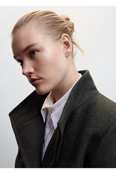 MANGO Woman Pardesiu gri pentru femei37005145