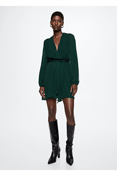 MANGO Woman Mist Green Women's Adult Dress37037726