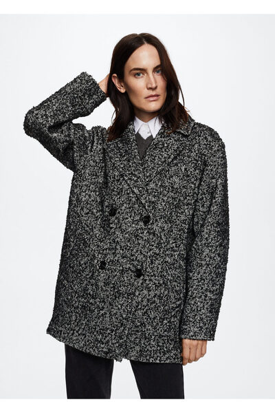 MANGO Woman Palton de damă Off-White37095946