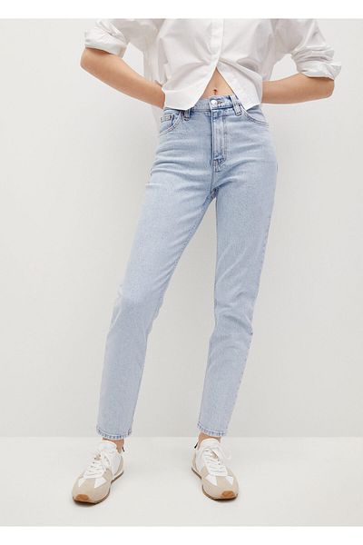 MANGO Woman Women's White Trousers 17110571