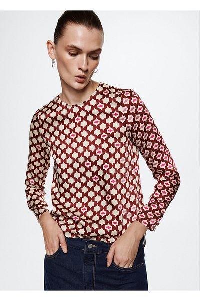 MANGO Woman Bustieră pentru femei, roșu Claret, pentru adulți 37087768