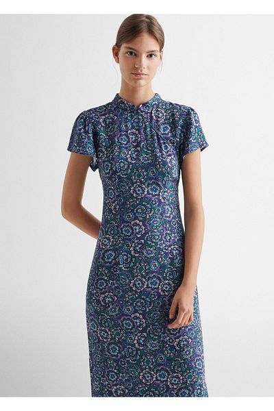 MANGO Kids Rochie Albastra Pentru Copii