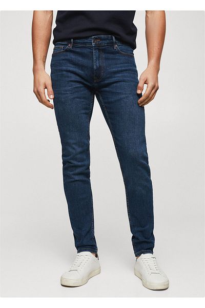 MANGO Man Ανδρικό παντελόνι Dark Denim47000786
