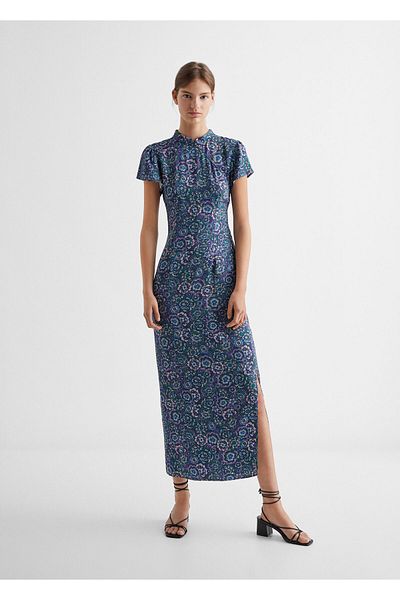 MANGO Kids Rochie Albastra Pentru Copii