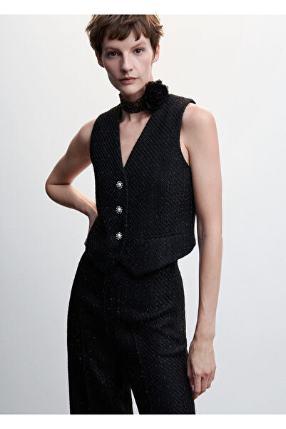 MANGO Woman Siyah Kadın Yelek  37089103