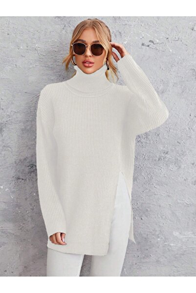 ATEMODAA WOMEN'S SLIPDING DETAIL, FISHER KNITWEAR SWEATER