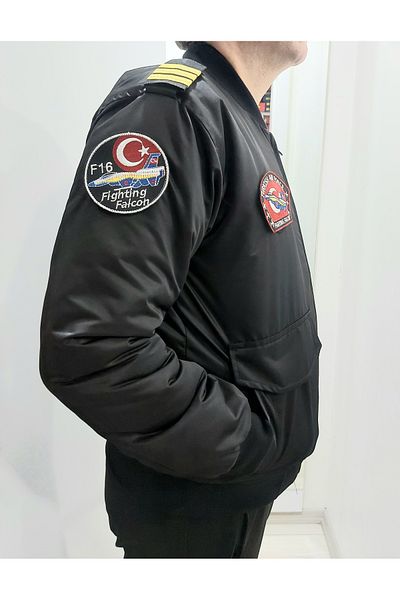 Havacı Uçuş Dünyası Φουσκωτό παλτό πιλότου με επιτάγεις