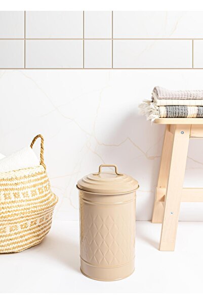 The Mia Σετ κάδου απορριμμάτων και βούρτσας τουαλέτας Prism Caramel