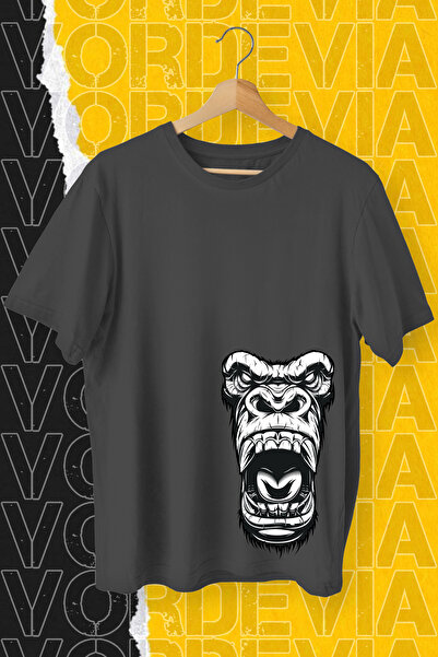 Vordevia Gorilla Štampano Crna Oversize kroj T-shirt