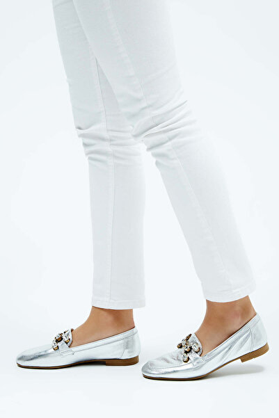 Tamer Tanca Жіночі шкіряні сірі лофери