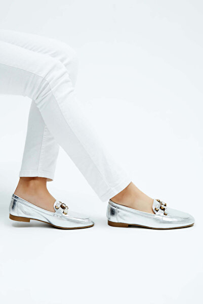 Tamer Tanca Жіночі шкіряні сірі лофери