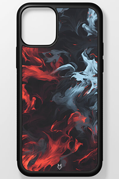 TREND Omega Kırılmaz (Temperli) Cam Sert Plastik iPhone 13 Uyumlu Telefon Kılıfı