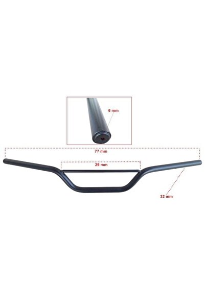 GMS Cross-Atv-Cg Uyumlu Atkılı Gidon Siyah 22MM