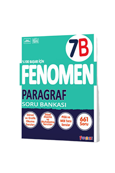 Fenomen Yayıncılık 7.SINIF PARAGRAF (B) SORU BANKASI Yeni Nesil Sorular