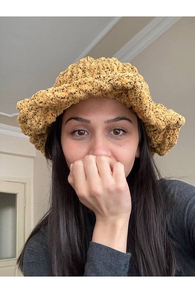 Moda Biçer Hand Knitted Bucket Hat