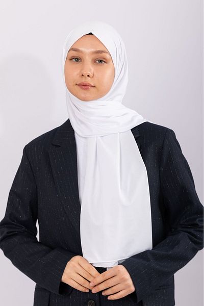 hijabchi Εισαγόμενο Premium Τζέρσεϊ - Λευκό