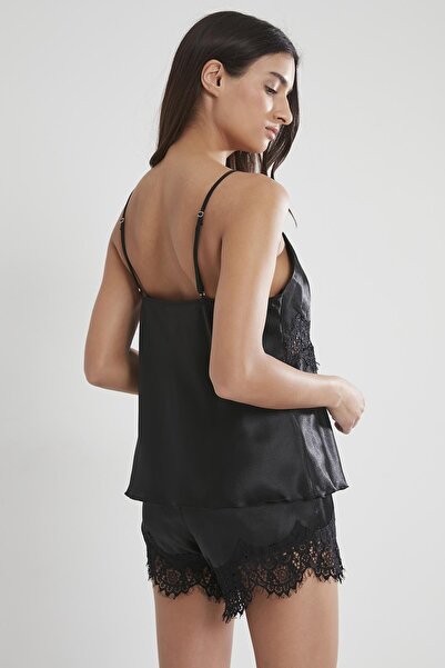 Pierre Cardin Saten Dantelli Şort - Babydoll Takım - 435