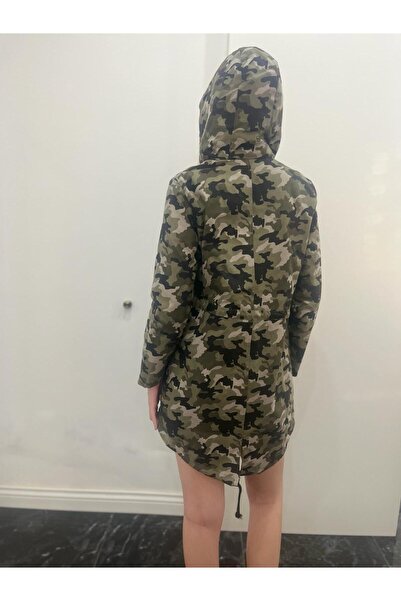 Bohemian Kadın Kamuflaj Mont Parka