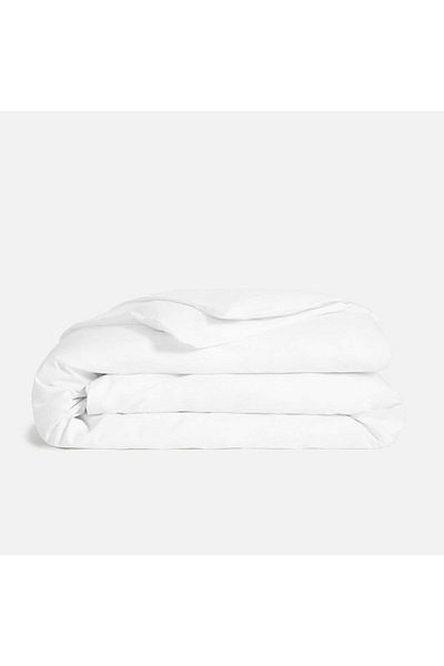 sethome collection Λευκό Σετ Παπλωματοθήκη Διπλό - 57 Σύρμα, Ύφασμα Akfil, 2 Μαξιλαροθήκες (8 Χρώματα)