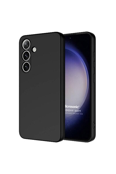 Microsonic Samsung Galaxy S24 Plus Kılıf Groovy Soft Siyah
