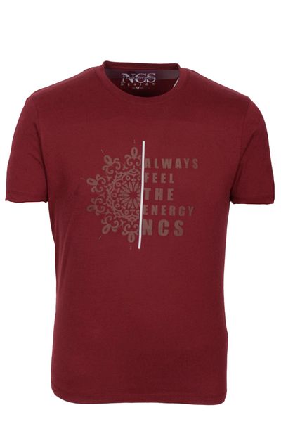 NCS Men's T-shirt Crew Neck 100% Cotton Slim Fit Patterned T-shirt NCS JEANS 1203