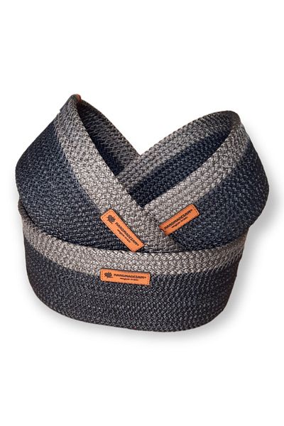 HandmadeSNM 3-Piece Oval Basket Set - Multi-Purpose Black Organizer 1St Quality