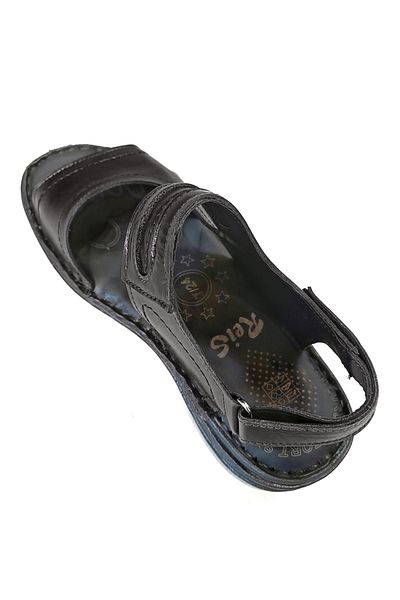 Reis Leather Slippers-Sandals - Black