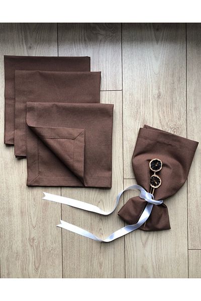 Bayır 4-Piece Square Fabric Napkin 45x45