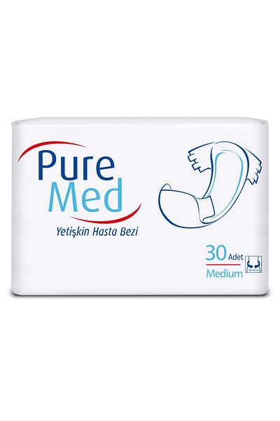 Puremed Patient Diapers with Waist Band M Medium 30 Pieces