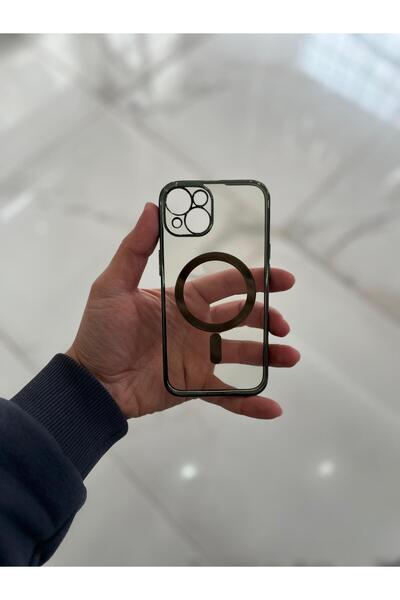 eaksesuarnet iPhone 13 Magsafe Lazer Silikon Renkli Şeritli Telefon Kılıfı Ka...